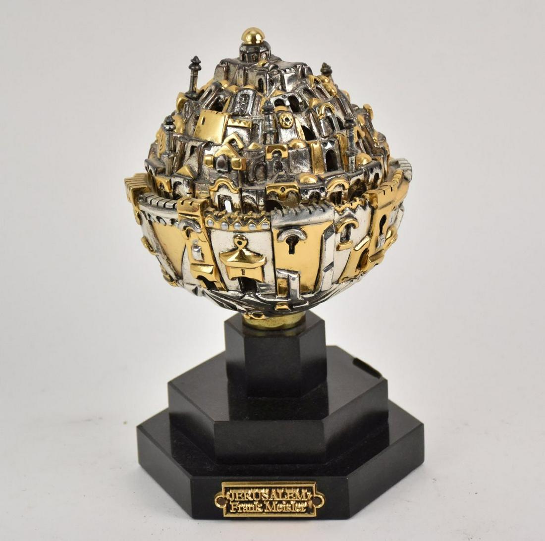 FRANK MEISLER (1929-2018) Israeli, 20th Century, Jerusalem, Mixed metal- silver and gilded finish, (1 of 5)
