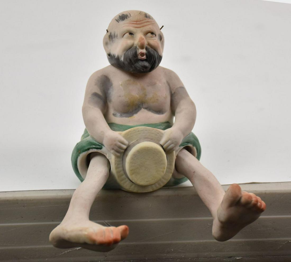 Bisque Nodder, Japan, Handpainted (1 of 4)