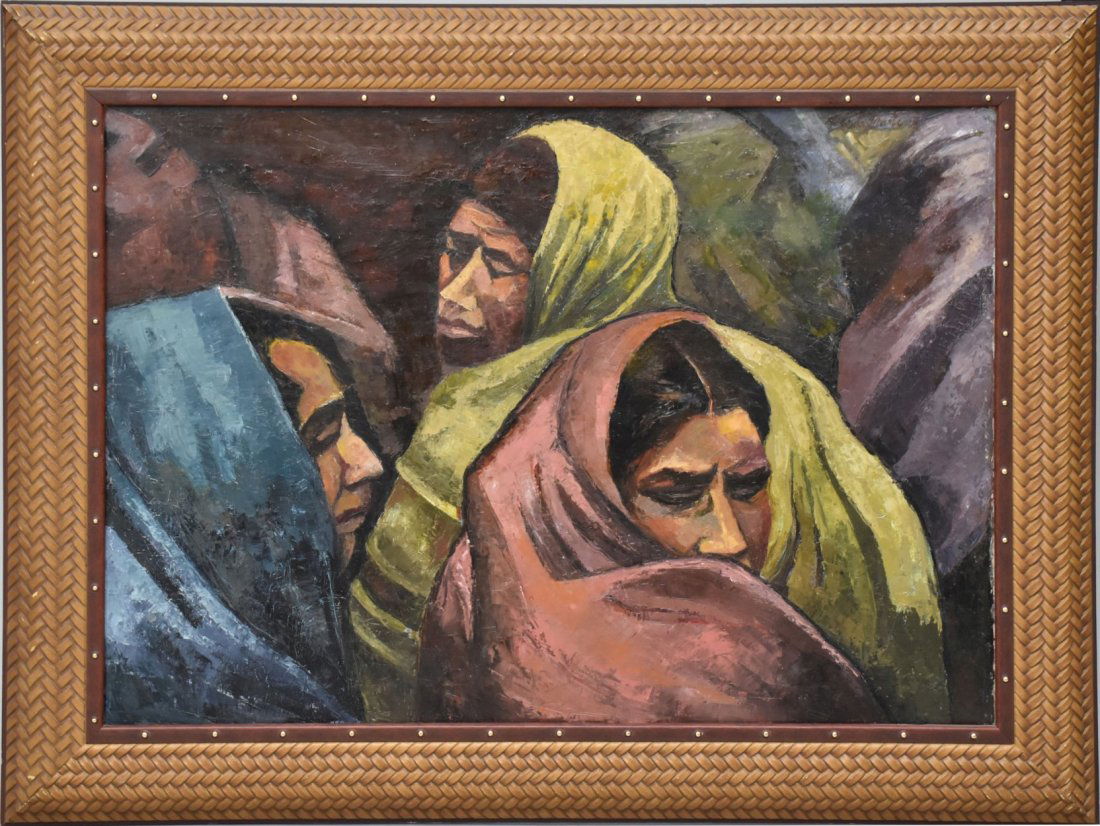 Ricardo Martinez Oil Painting of three woman in garments (1 of 6)