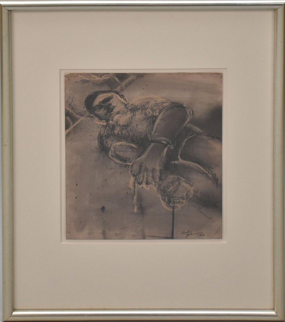 Lester F Johnson (AMERICAN, 1919â€“2010) SELF PORTRAIT (1 of 5)