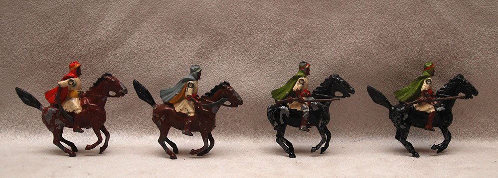 4 lead Arabians on horseback: 4 lead Arabians on horseback