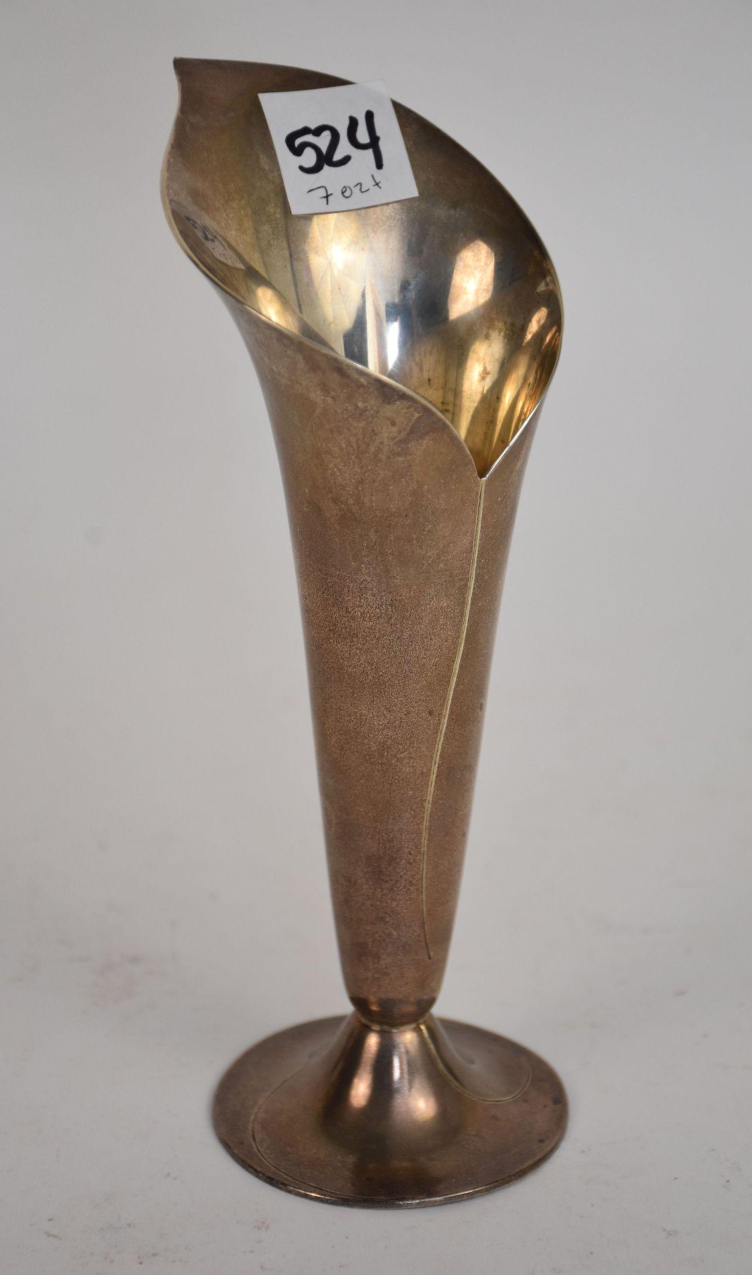 Tiffany & Co. Makers Sterling Tulip Shape Vase, 7ozt, 8 1/2"h (1 of 4)