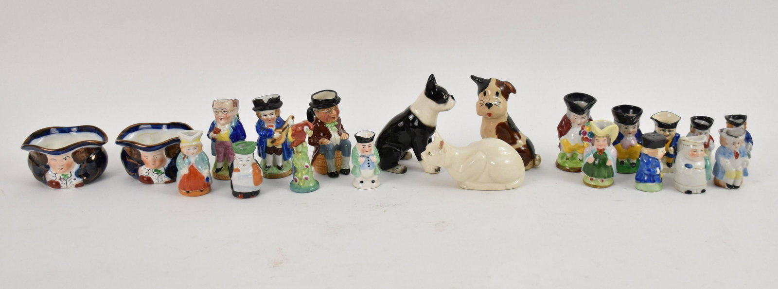 16 Miniature Toby Pitchers, Mostly Made in Japan AND 5 Novelty Ceramic Pieces: 16 Miniature Toby Pitchers, Mostly Made in Japan AND 5 Novelty Ceramic Pieces