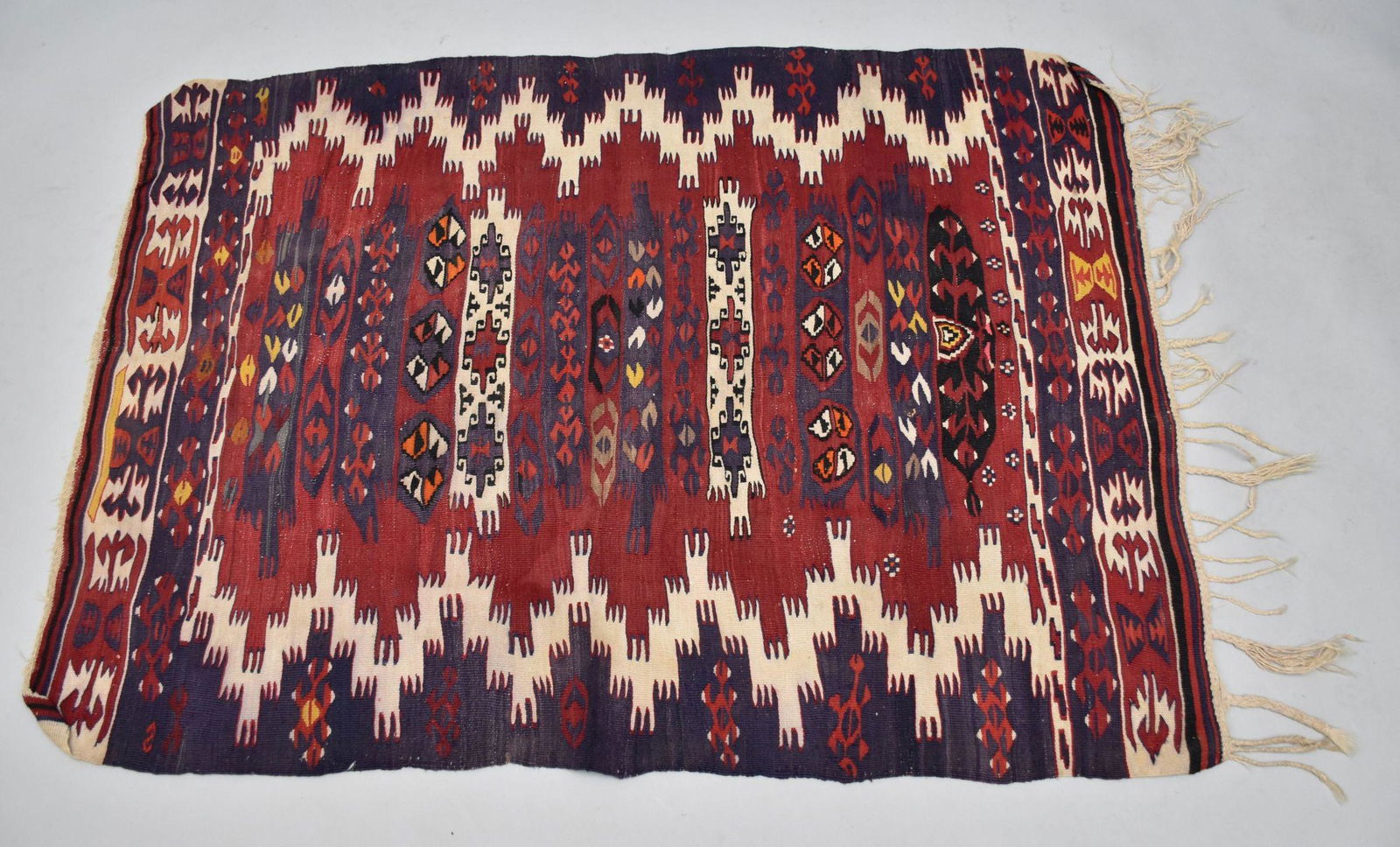Semi Antique Kilim flat weave Rug / Carpet - 3.7 x 5 feet (1 of 3)