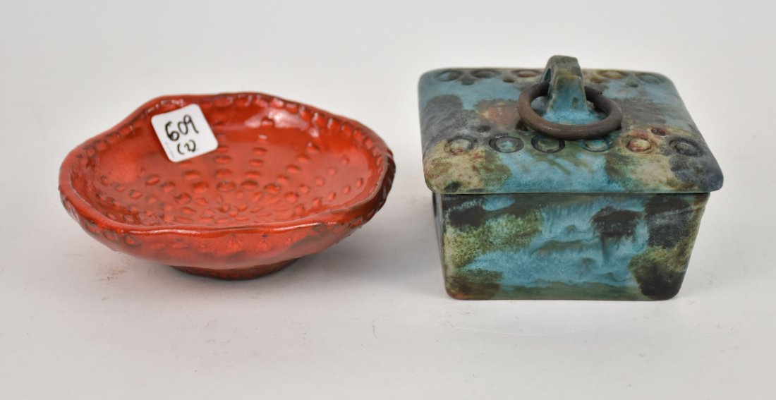Mid Century Alvino Bagni â€œSea Garden” Italian Pottery Lidded Box (1 of 5)