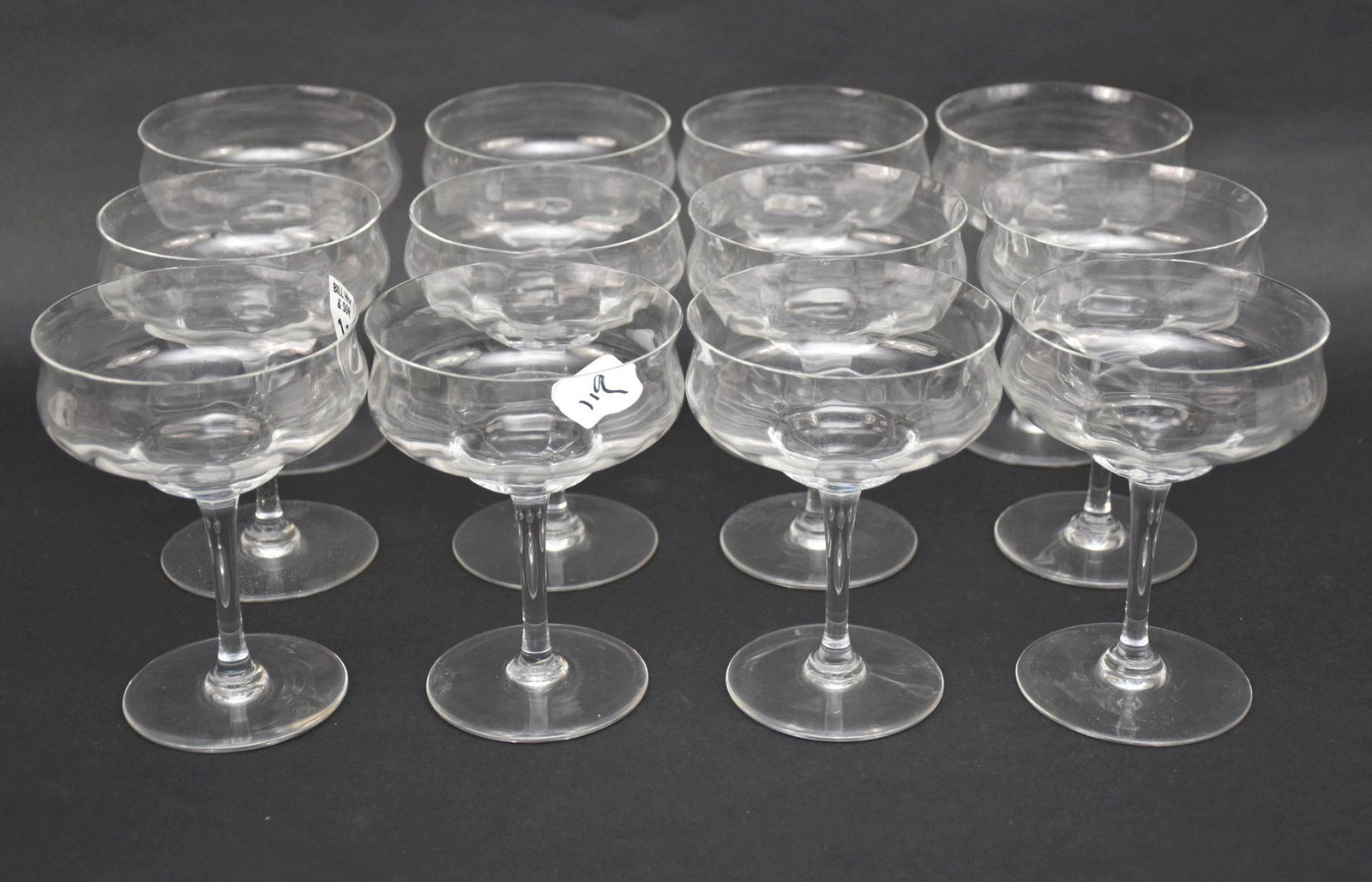 12 Baccarat Stemmed Wine Glasses 5.25 inches in ht.: 12 Baccarat Stemmed Wine Glasses 5.25 inches in ht.
