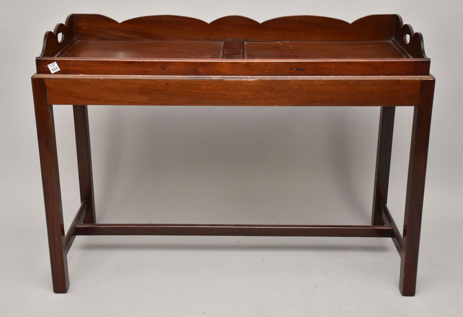 Mahogany 2pc. Butlers Tray/Stand, 31"h x 44"w x 19 1/2"d (1 of 4)