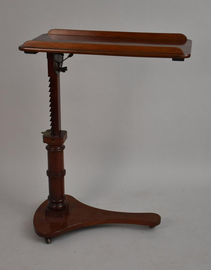 Adjustable Mahogany Bedside Table (scratches on top) (1 of 5)