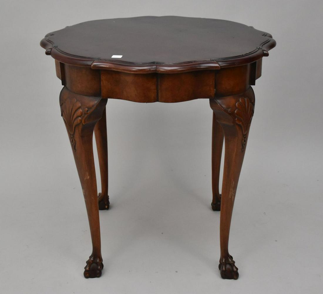 Italian Occasional Burled Wood Table, 28"h x 28"dia (1 of 4)
