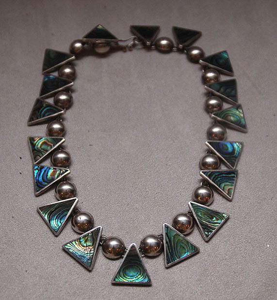 Sterling & abalone necklace: Sterling & abalone necklace