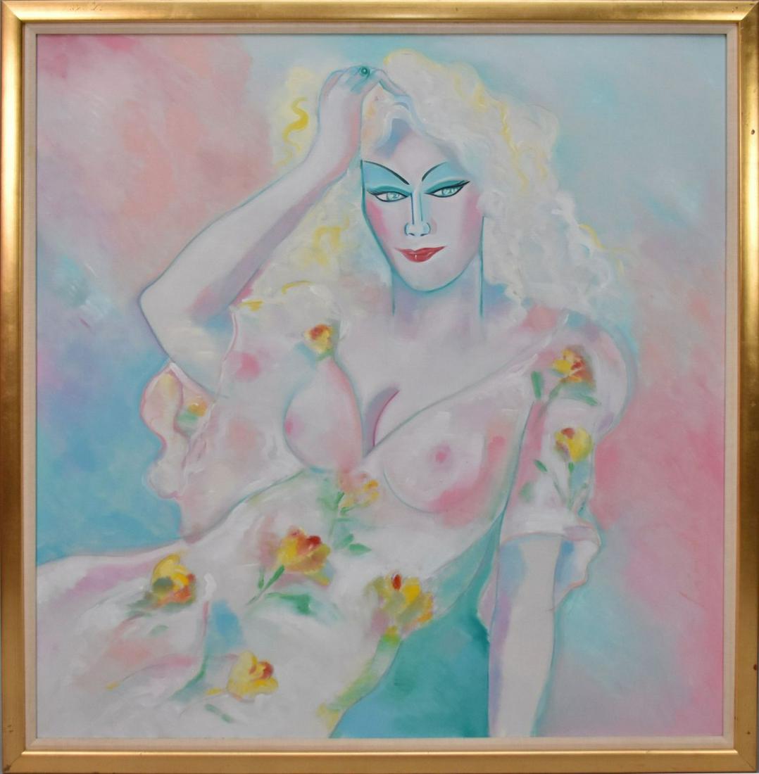 Earl William Linderman (Born 1931/32) Portrait oil on canvas, signed on right hand side.  48 1/4" x (1 of 5)