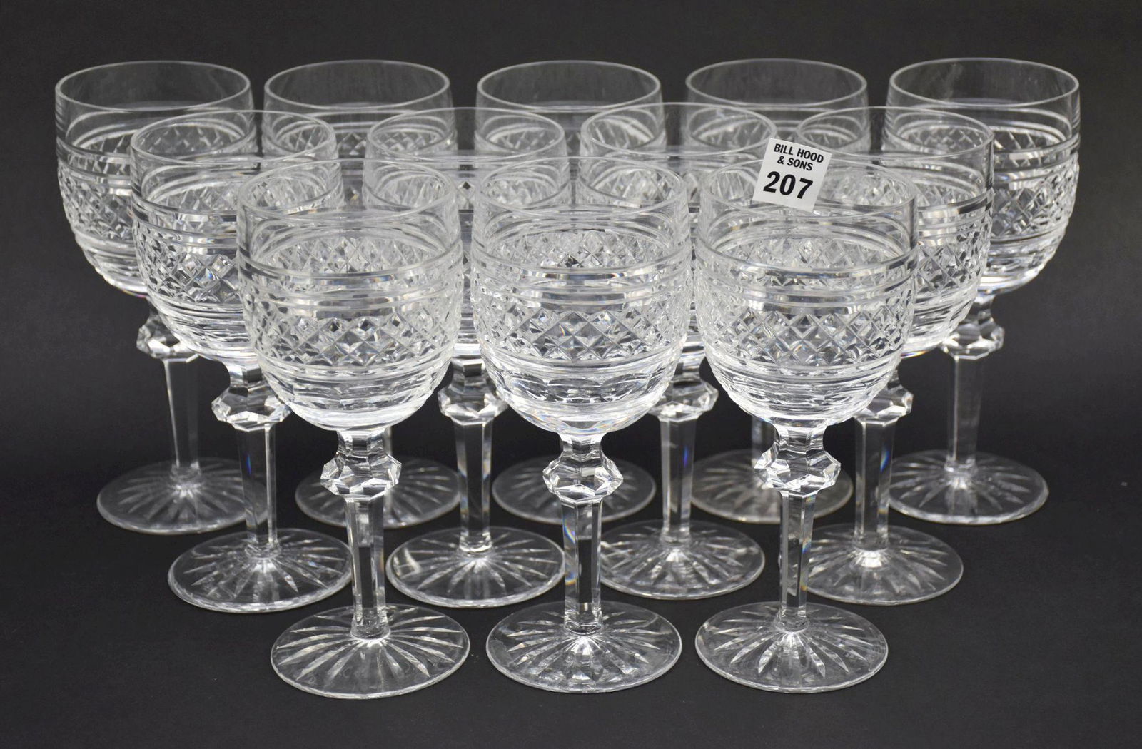 12 Waterford Water Goblets, Castletown, 7 3/4"h (1 of 5)