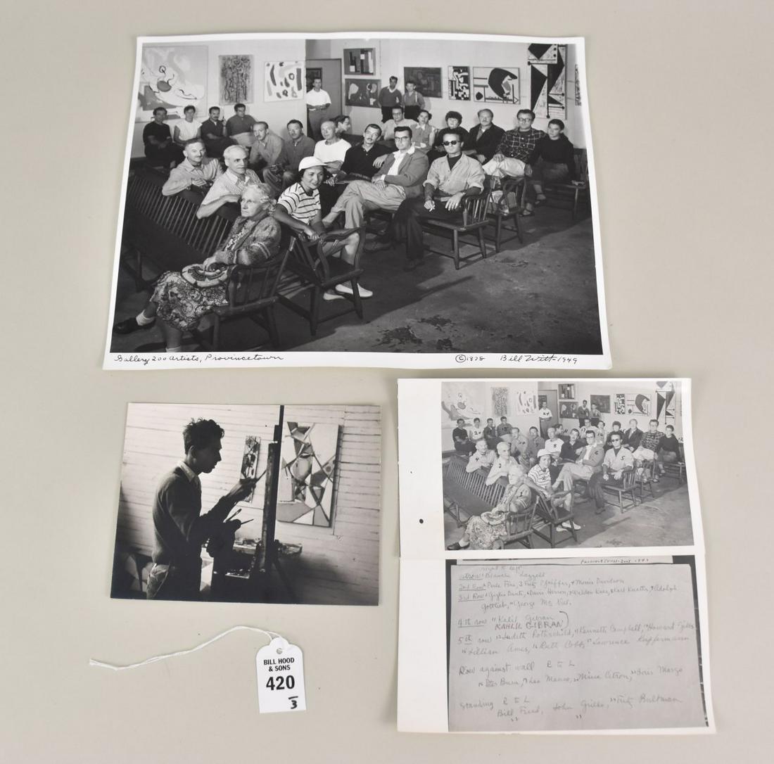 Two Vintage Photo Prints by William Witt, Gallery 200 Artists, Provincetown 1949 & John Grillo - A (1 of 9)