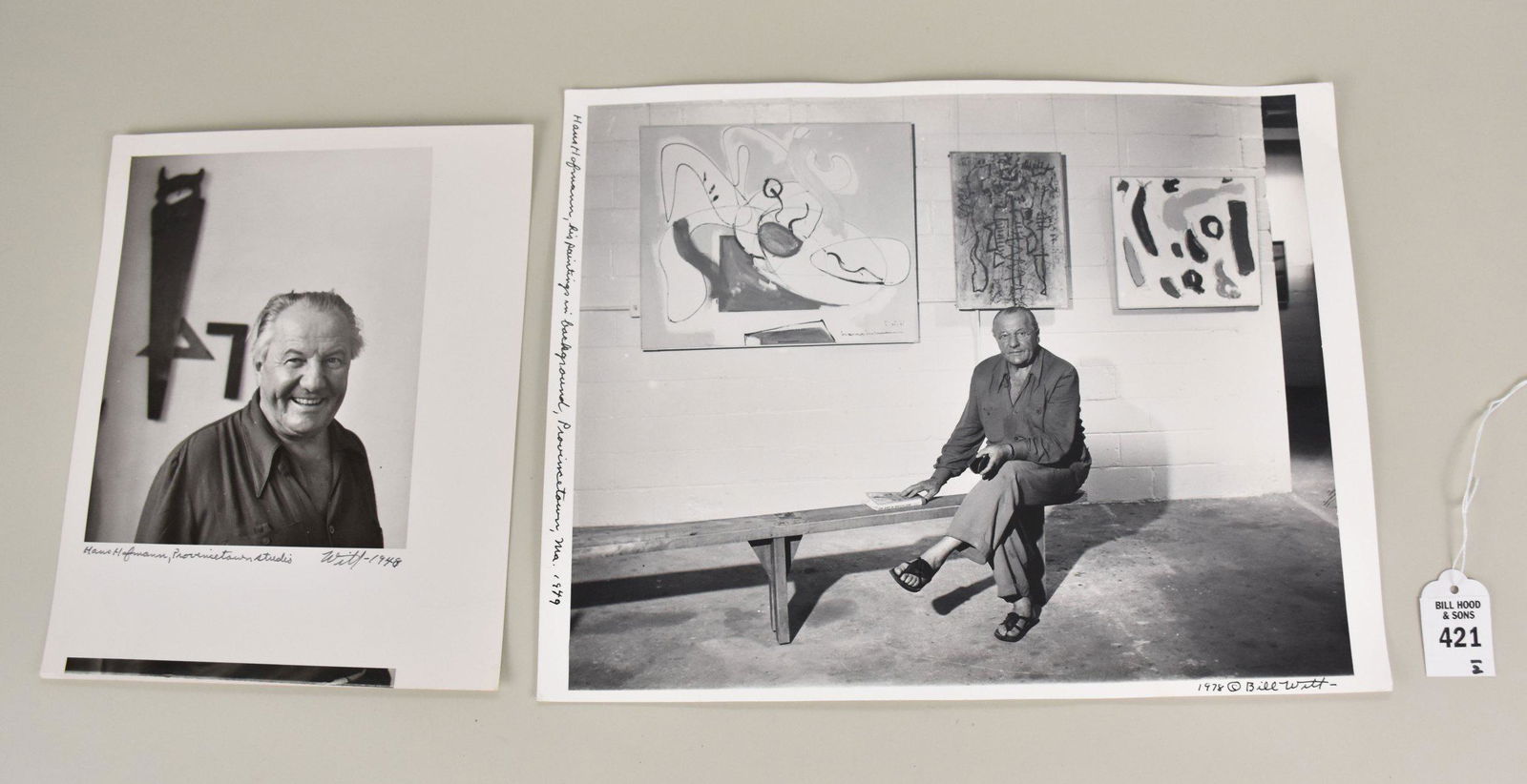 Two Vintage Photo Prints by William Witt, of Hans Hofmann, Provincetown 1949 11" x 14" - Two vintage (1 of 10)