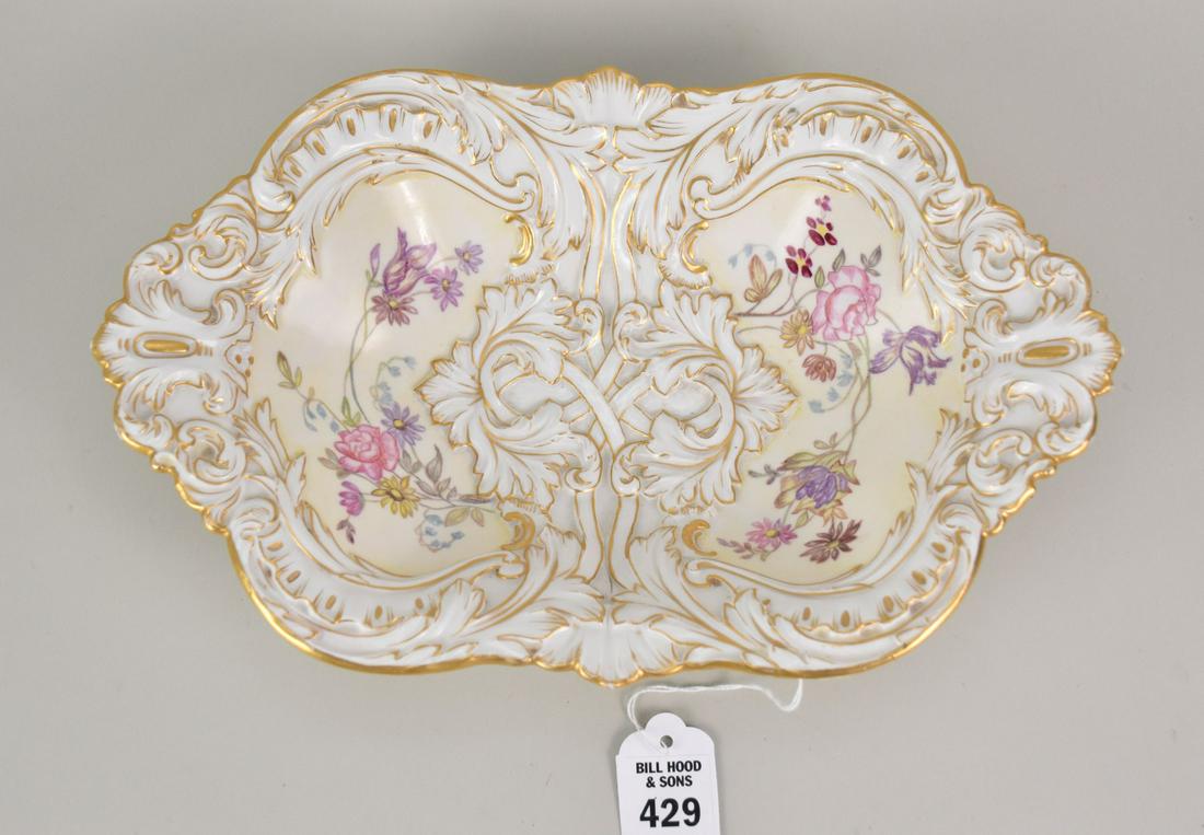 19th Century Meissen Porcelain Serving Dish - A Meissen porcelain serving dish with hand-painted (1 of 5)