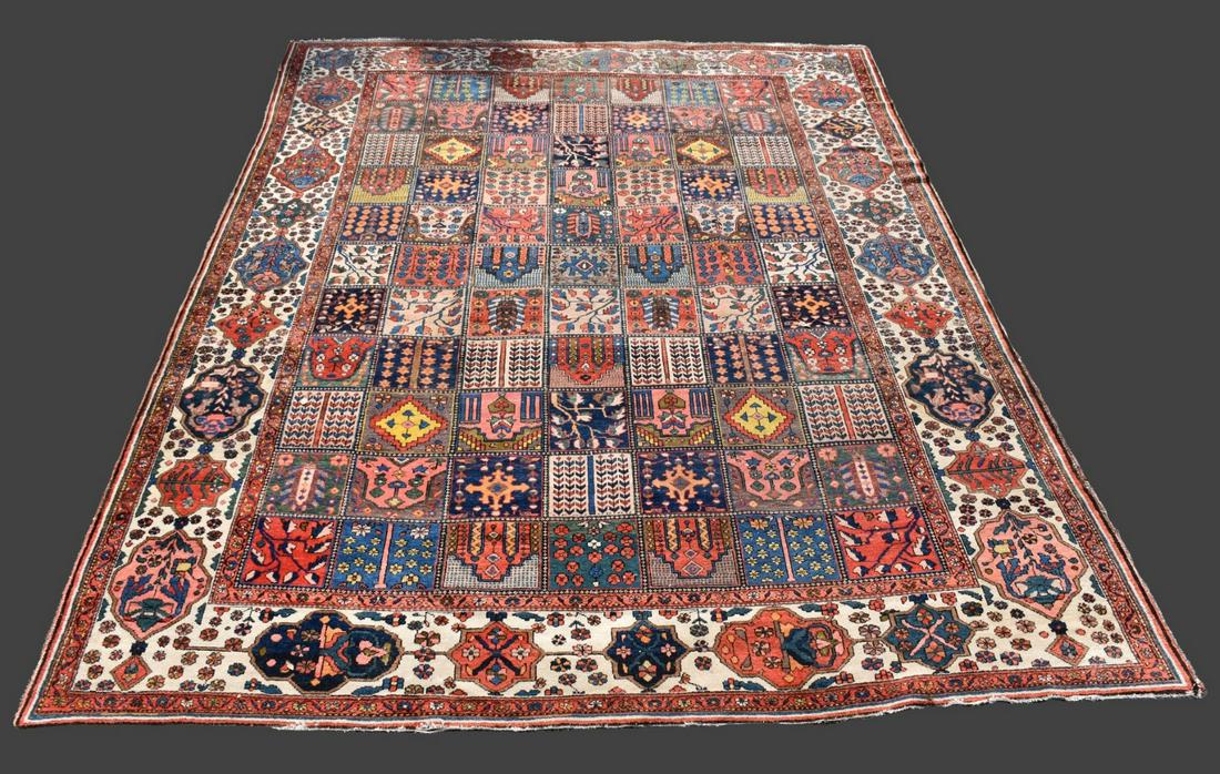 Unique Oriental Rug / Carpet with Geometric pattern in center 13.6 x 10.2 feet (1 of 4)