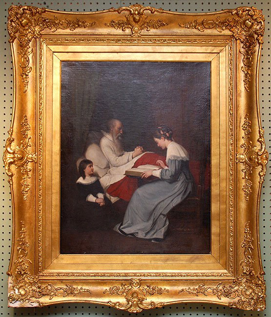 Continental School 19th Century, oil on canvas, "T: Continental School 19th Century, oil on canvas, "The Stages of Life", no visible signature, 29"x22-1/2"
