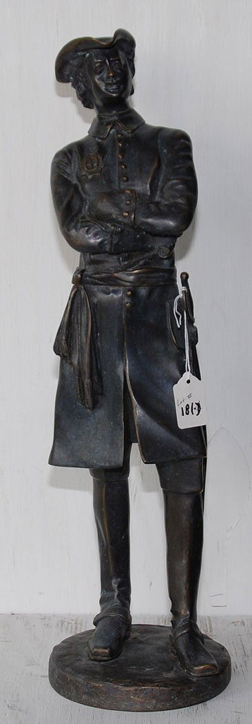 Bronze Sculpture Mikhail Anikushin Peter theGreat: Bronze Sculpture by Mikhail Konstantinovitch Anikushin (Russian 1917-1997,of "Peter the Great", ca. 1950, 21"tall