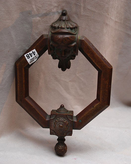 19th c. bronze door knocker from Davis Plantation : 19th c. bronze door knocker from Davis Plantation Georgia