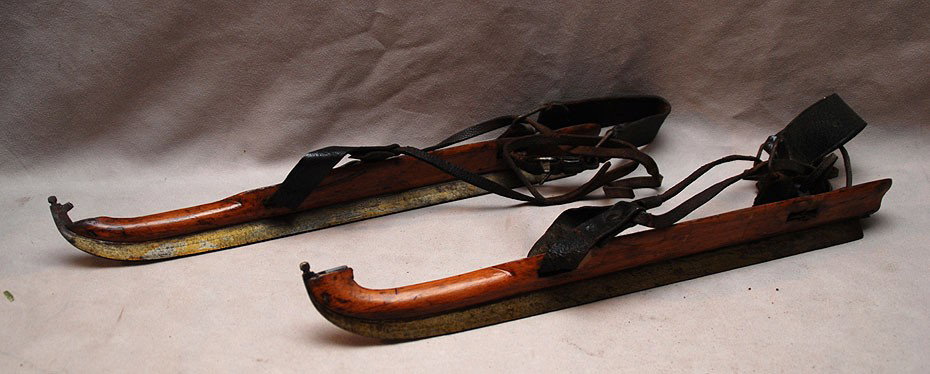 Pr of 18th/ 19th Cent. Ice Skates. Condition: good: Pr of 18th/ 19th Cent. Ice Skates. Condition: good for their age. Lath. 15 1/2"