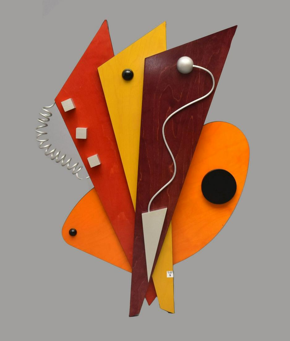 Post-Modern Memphis Style Colorful Wall Art Sculpture - a contemporary wall hanging sculpture of (1 of 4)