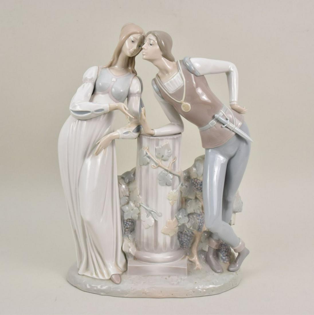 LLADRO Romeo & Juliet 4750 Porcelain Figure - Spain. A large retired (1971-1992) figural group by (1 of 8)