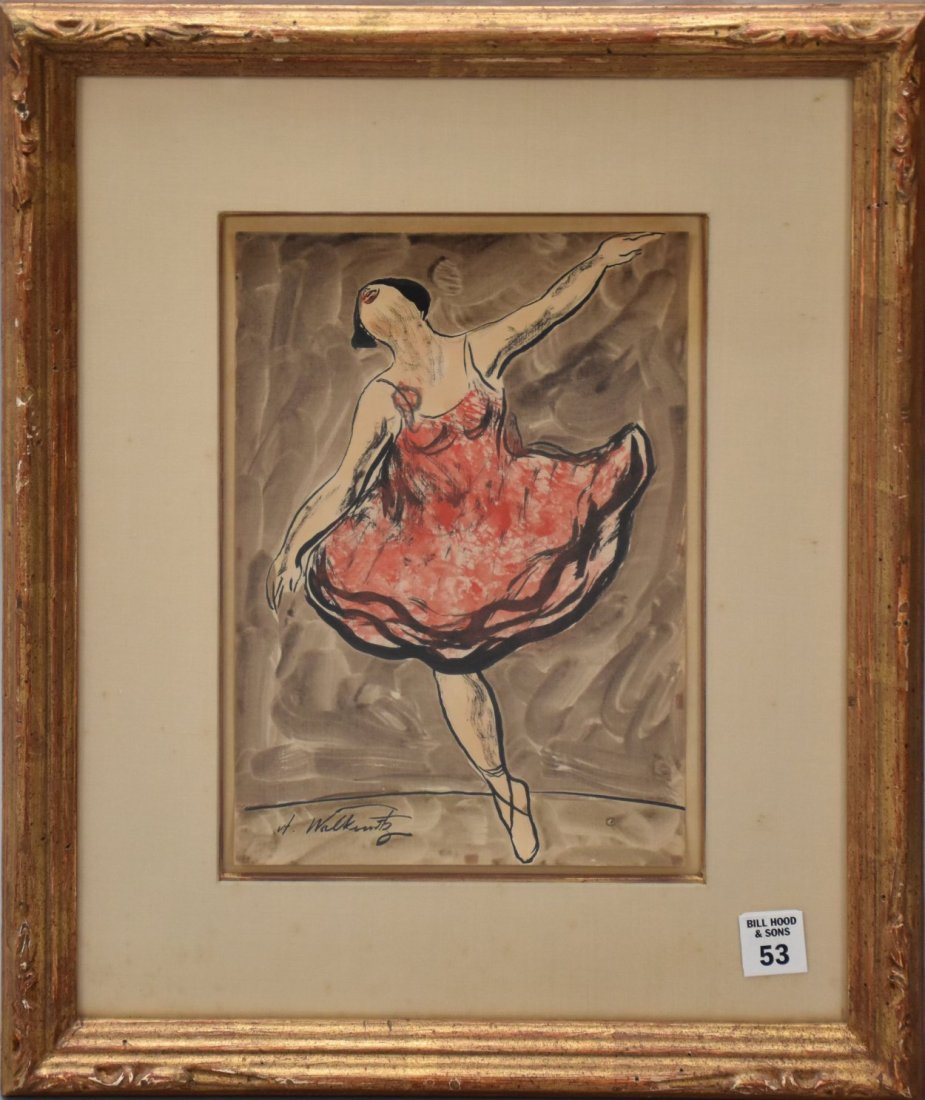 Abraham Walkowitz (AMERICAN, 1878â€“1965) "Spanish Dancer (1 of 5)