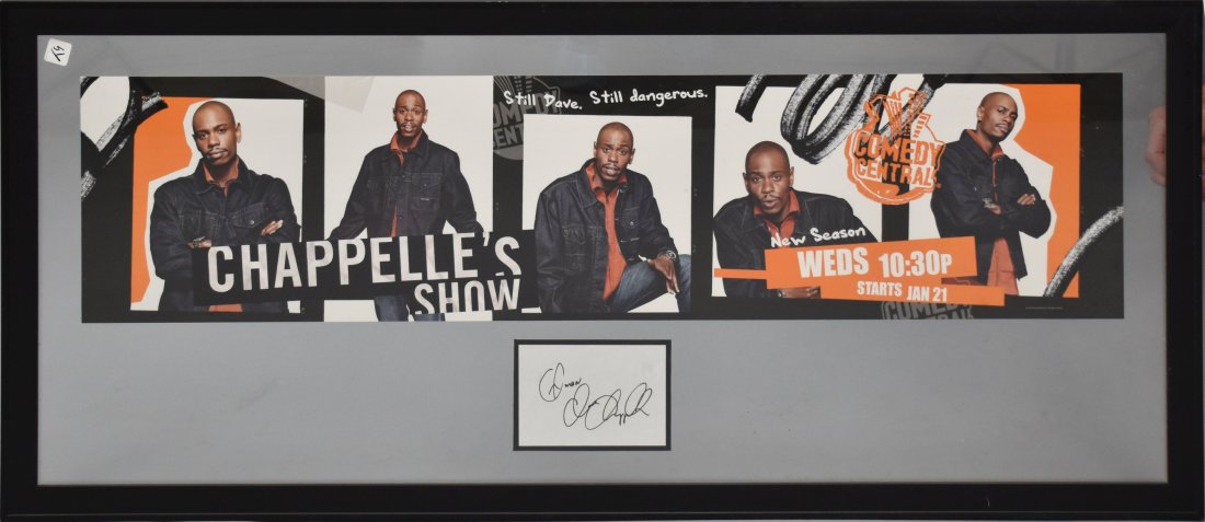 Framed Poster Dave Chappelle's Show.  With hand signed Signature below. (1 of 6)
