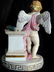 217: 19THC MEISSEN FIGURE OF CUPID WITH DOVES 7.5"HA fi - 2