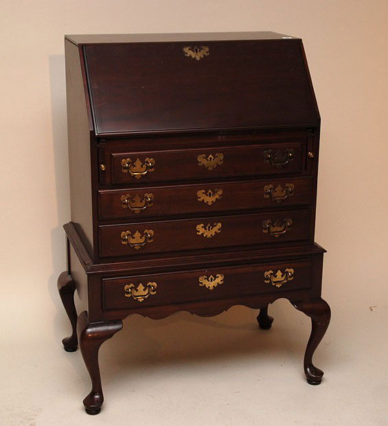 405 Ethan Allen mahogany small drop front desk