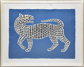 Victor Vasarely (1906 - 1997) serigraph, leopard, 37/100, pencil signed lower right, sheet size (1 of 7)