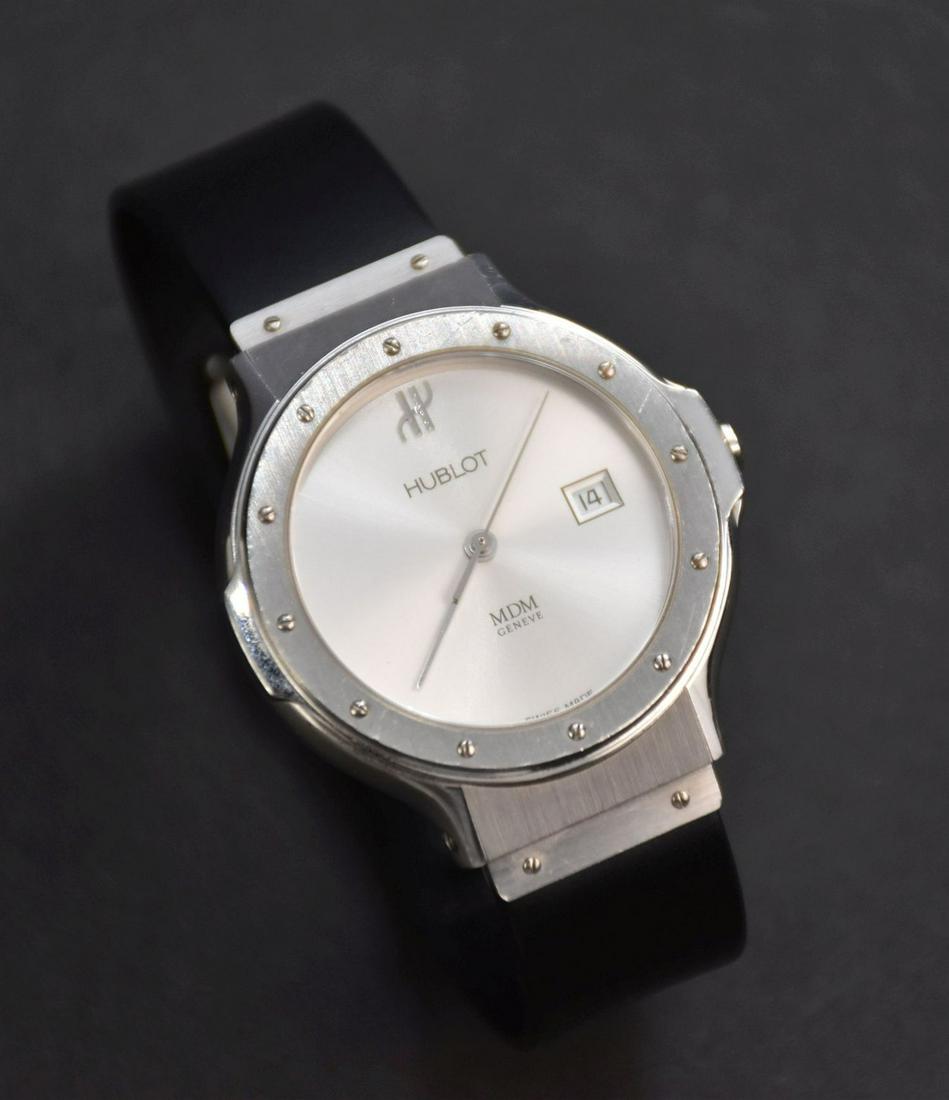 Hublot MDM 1401.1 Unisex Watch in Stainless Steel. Inside circumference 6" opening 2.5" needs (1 of 4)