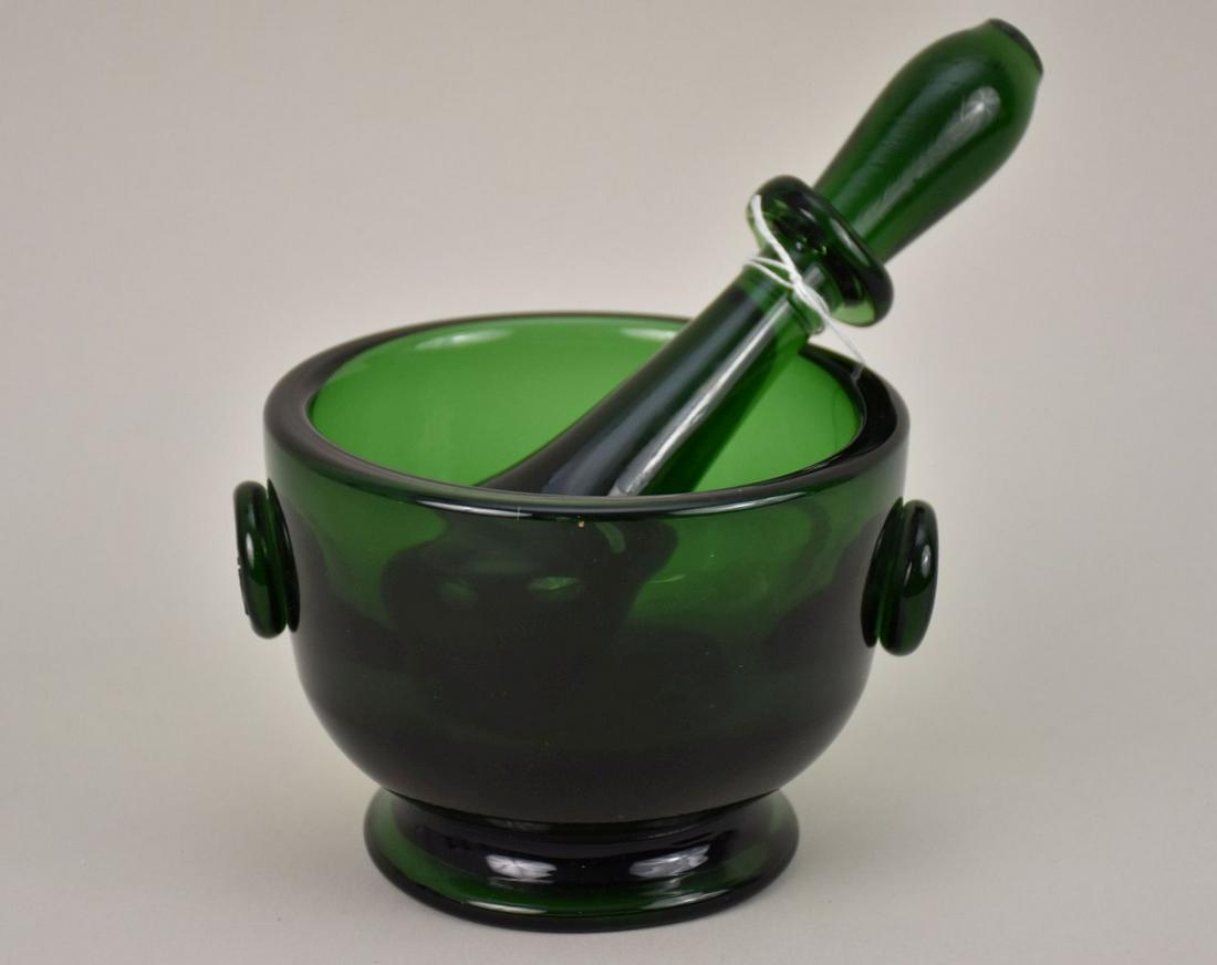 Italian Handblown Glass Mortar & Pestle: Italian Handblown Glass Mortar & Pestle