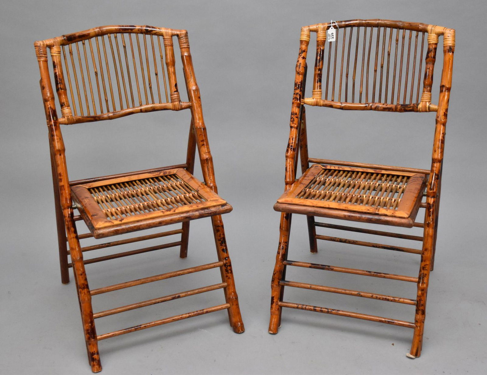 2 Folding Bamboo Chairs (1 of 4)