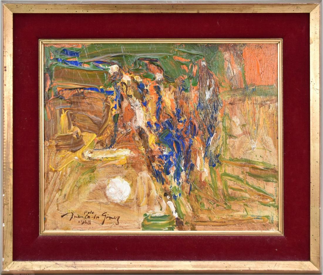 Juan Carlos Gomez de la Vega Argentinean-American, oil on canvas, dated 1968, signed lower left, (1 of 7)