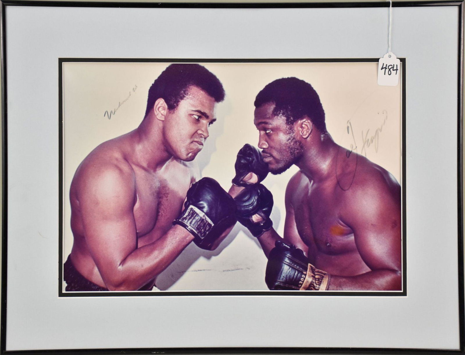 Muhammad Ali & Joe Frazier Autographed Photographic Print - a photographic print of the two famous (1 of 6)