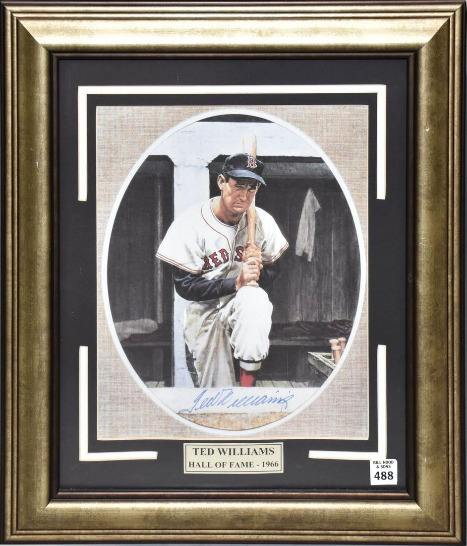Signed Autograph Ted Williams, Hall of Fame 1966, 22"h x 18"w (1 of 4)