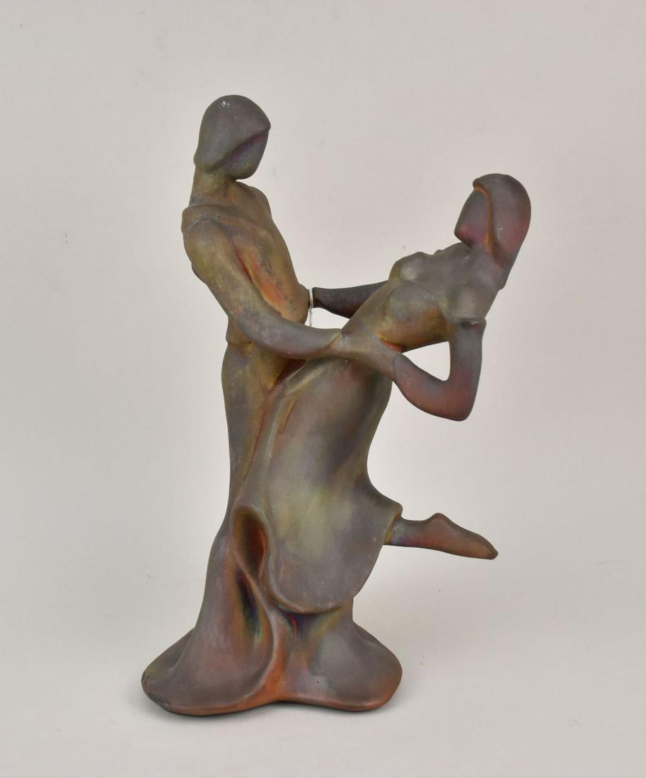 Tudzarov "ZARO" Raku Pottery Figural Couple - George Tudzarov (American, 1944-2000). A modernist (1 of 8)
