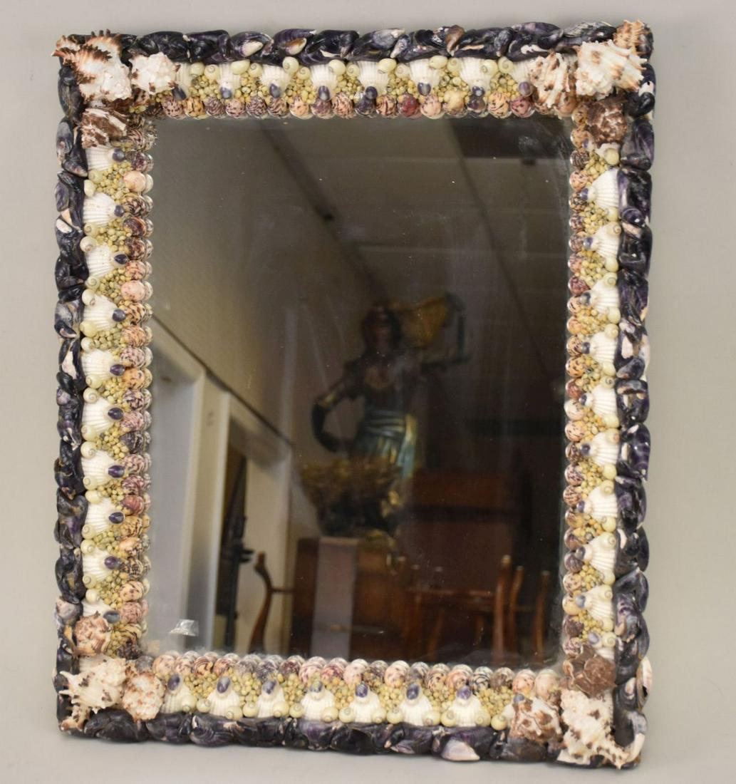 Fancy Shell Mirror rectangle, 25" x 21" (1 of 7)