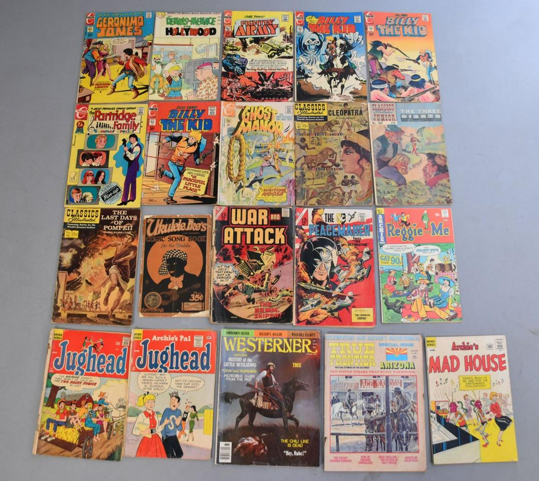 Lot of Mostly Vintage Charlton Comic Books - Including: Billy the Kid #94, 100, & 103; Fightin' Army (1 of 6)