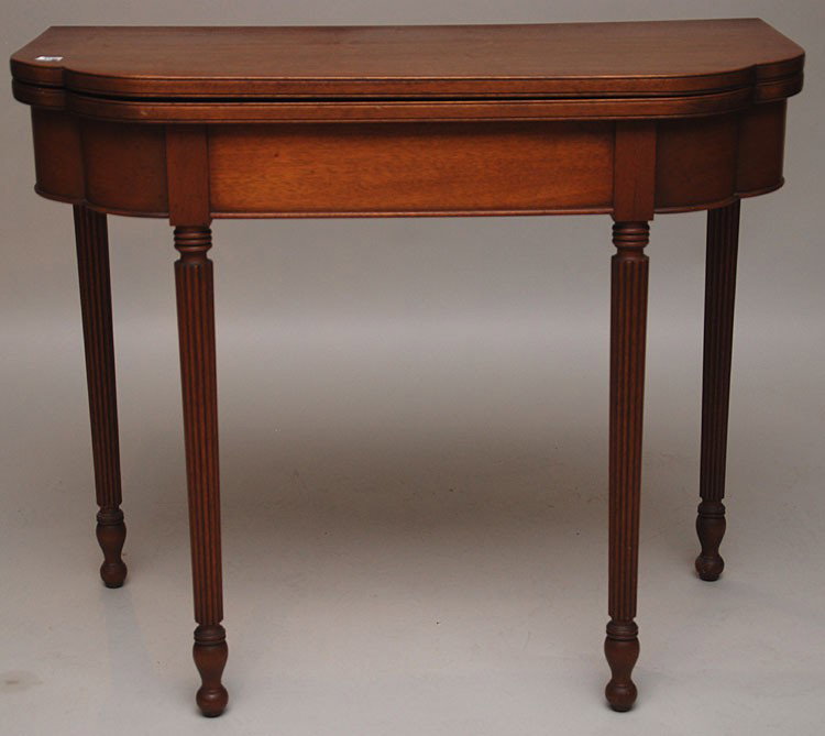 Mahogany games table, fine reproduction C. 1940, 3: Mahogany games table, fine reproduction C. 1940, 30 1/2"h x 36"w x 18"d