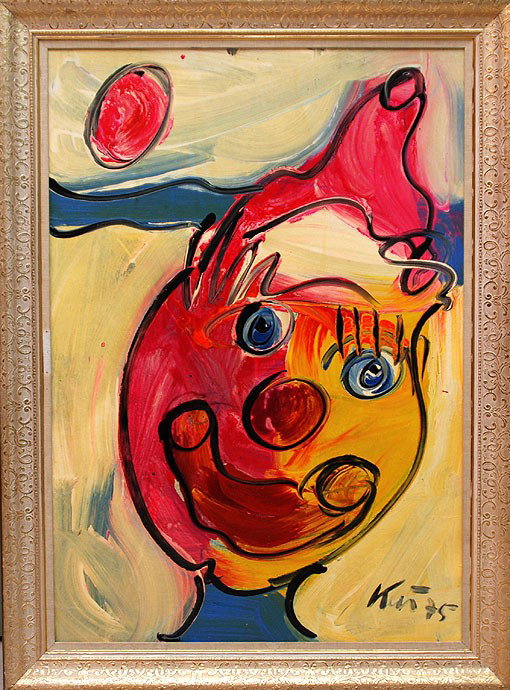 Peter Robert Keil, Berlin, Germany, b. 1942, oil o: Peter Robert Keil, Berlin, Germany, b. 1942, oil on board, Head, signed P Keil, 24" x 35"
