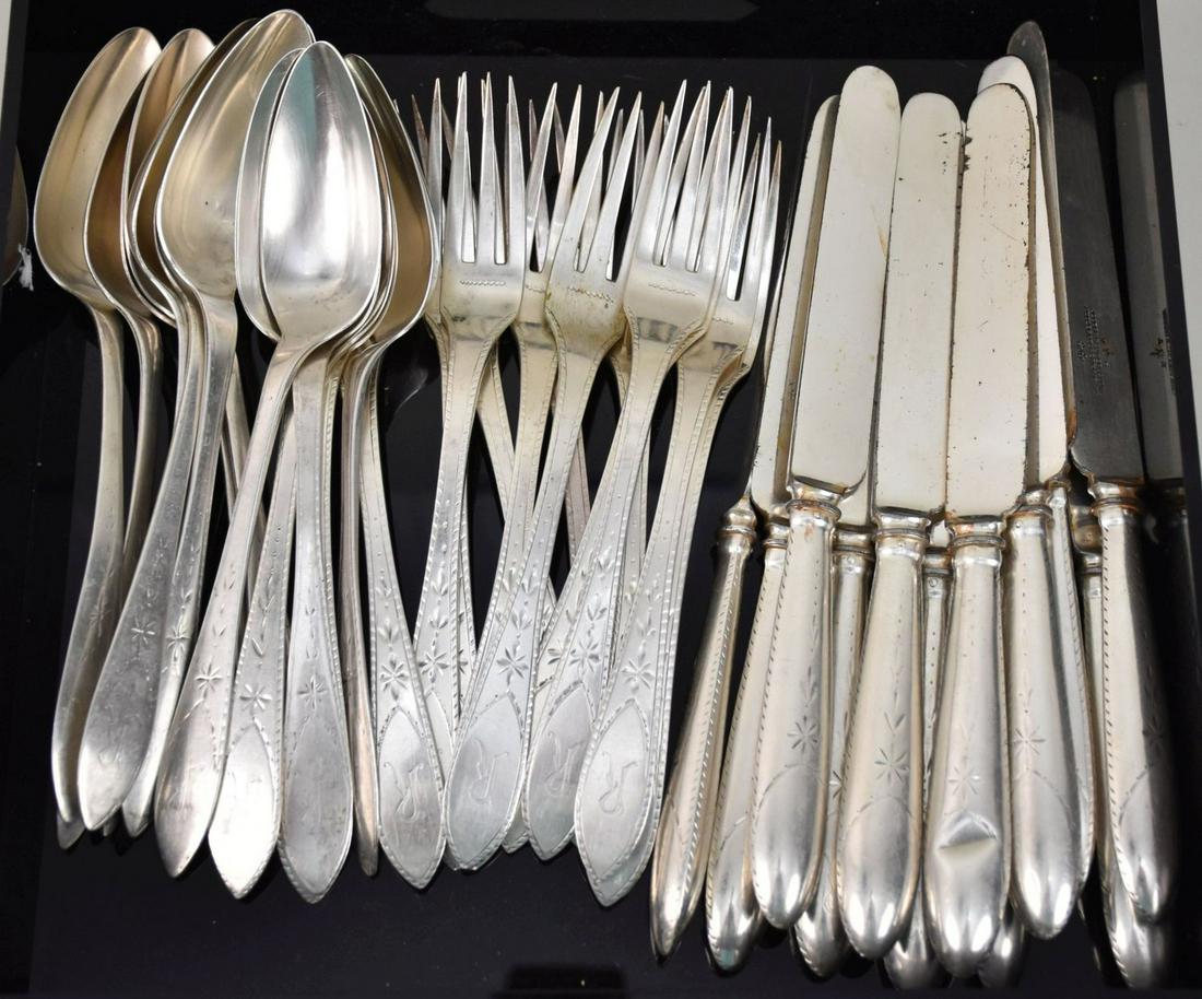 Antique Theodore B. Starr Sterling Flatware, Knife Blades Inscribed Joseph Rogers & Sons, Cutlers to (1 of 4)