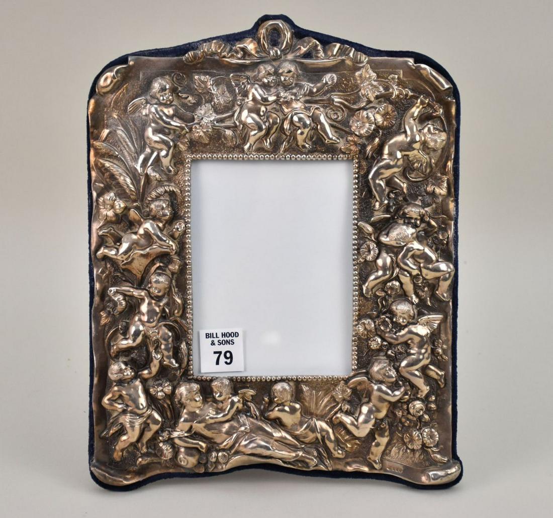 Sterling Silver Repousse Frame, 10 1/2"h x 8 1/2"w (1 of 7)