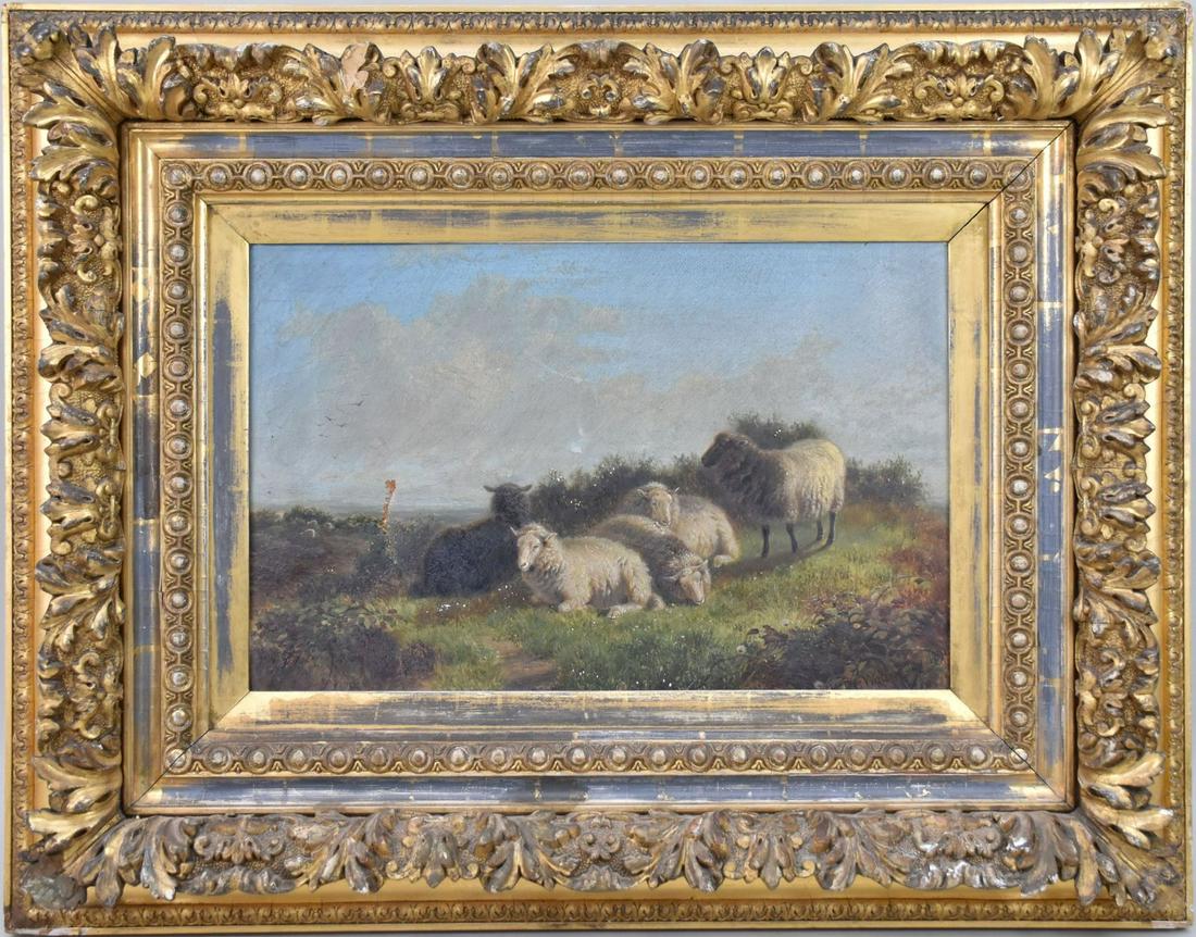 William Ralph Watson (British 1881 - 1968)  Oil on canvas, Pastoral Sheep Scene. Signed and dated (1 of 8)