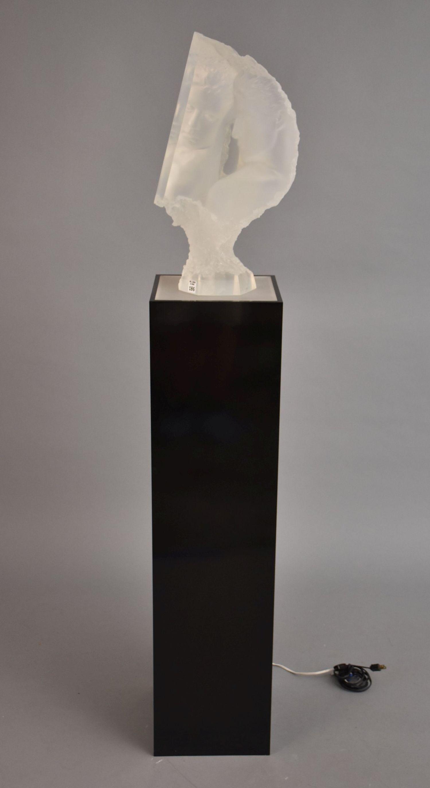 Michael Wilkinson (American, b. 1949) "Turning Point" Acrylic Sculpture - A clear acrylic sculpture (1 of 7)