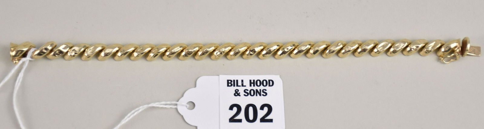 Bailey Banks & Biddle Vintage 14k Gold Macaroni Bracelet. 7" L 11.9 grams (1 of 5)