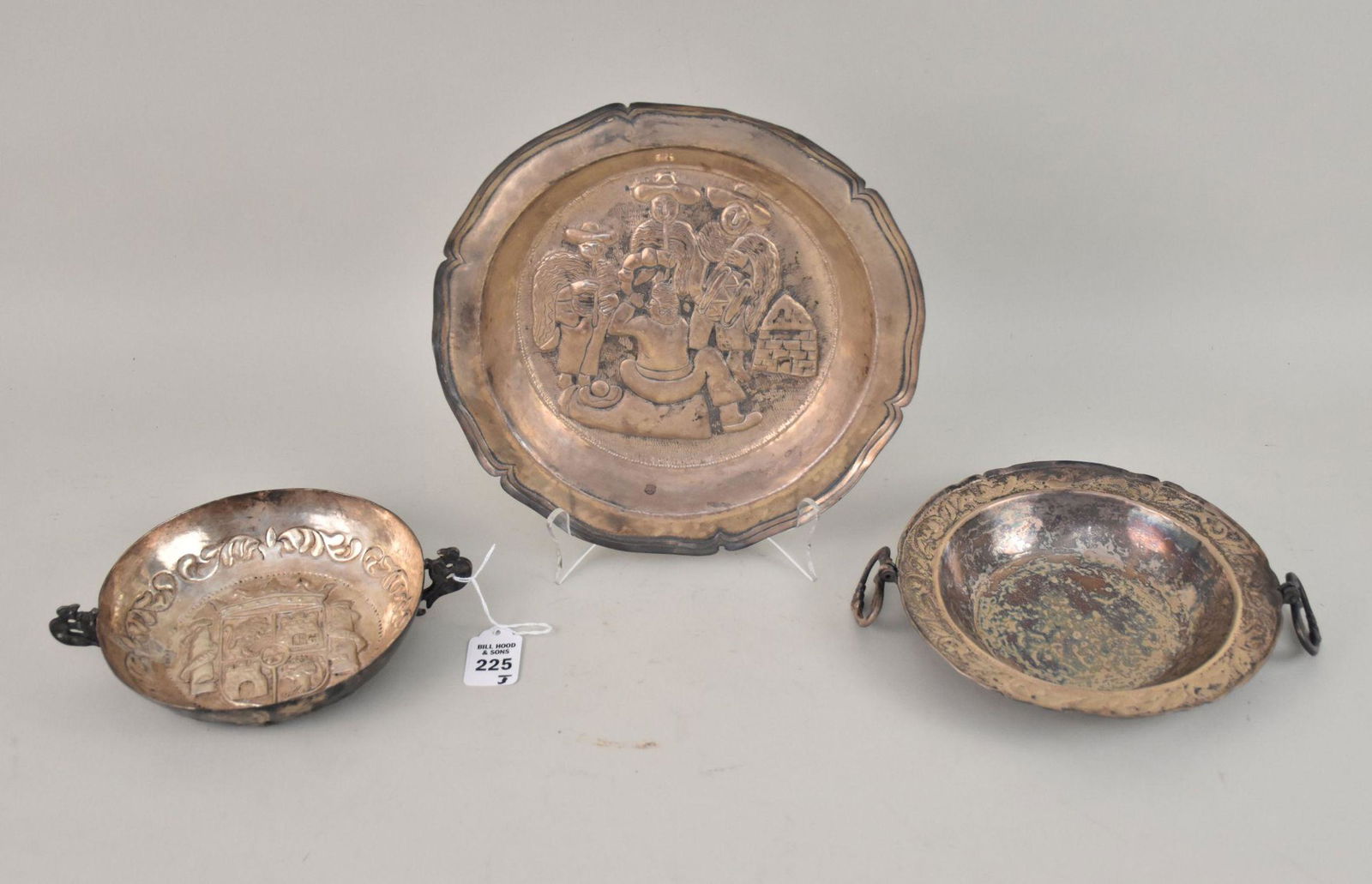 Antique Spanish Colonial Silver Repousse Bowls & Plate - An antique Spanish colonial bowl, c. (1 of 6)