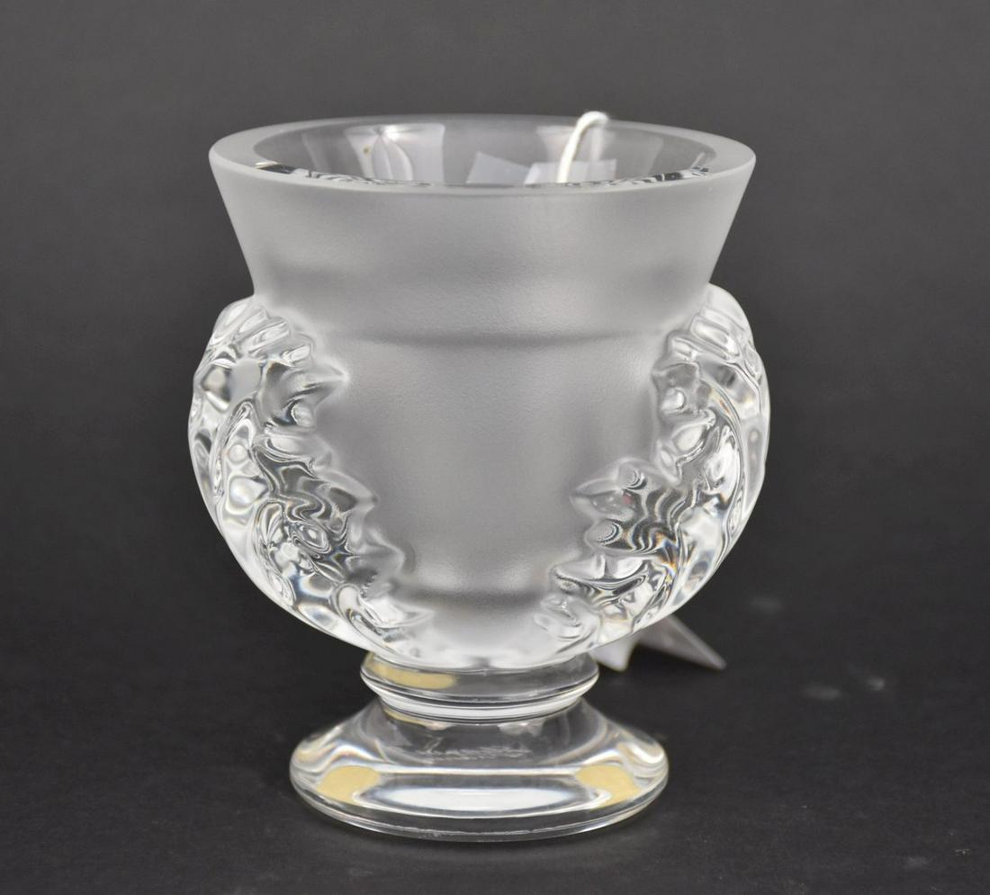 Lalique France Crystal St Cloud Acanthus Leaf Vase - Lalique French clear and frosted crystal vase. (1 of 5)
