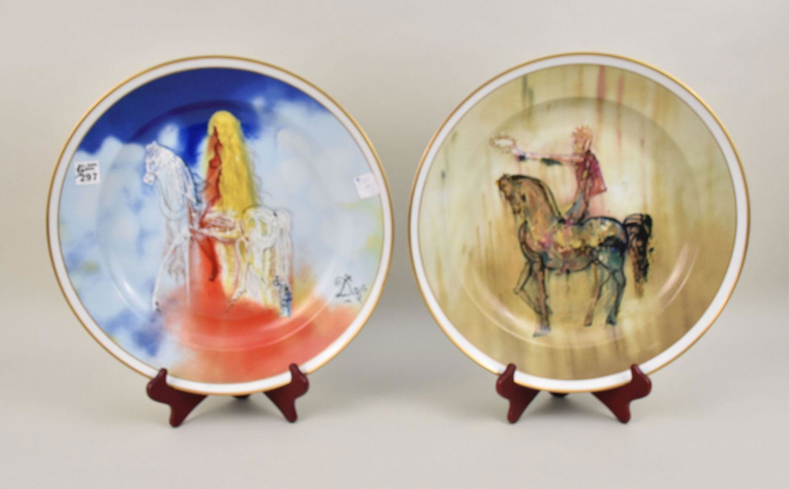 2 Salvador Dali Chargers, 1970, 15"d (1 of 7)